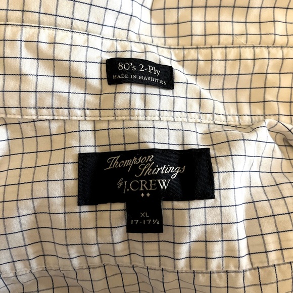 JCrew white/navy button down - Picture 2 of 3